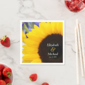 Zonnebloem Persoonlijke bruiloft Servetten (Insitu)