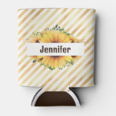 Zonnebloem Persoonlijke naam Tall Blikjeskoeler (Voorkant)