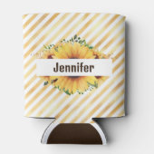 Zonnebloem Persoonlijke naam Tall Blikjeskoeler (Achterkant)