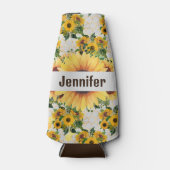 Zonnebloem Persoonlijke naam Tall Seltzer Koelbox Flesjeskoeler (Voorkant)