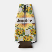 Zonnebloem Persoonlijke naam Tall Seltzer Koelbox Flesjeskoeler (Achterkant)