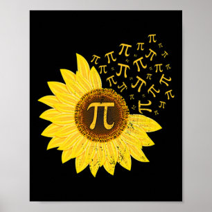 Zonnebloem Pi Dag 3.14 maart 14e Wiskunde Docent V Poster