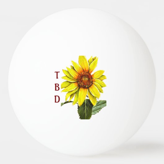 Zonnebloem Ping Pong Bal Pingpongbal (Voorkant)