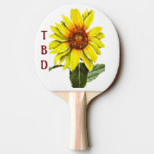 Zonnebloem Ping Pong Paddle Tafeltennisbatje (Achterkant)