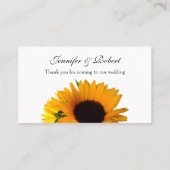 Zonnebloem Place Card (3,5" x 2,0", 100 pack) Plaatskaartje (Achterkant)