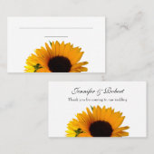 Zonnebloem Place Card (3,5" x 2,0", 100 pack) Plaatskaartje (Voorkant / Achterkant)