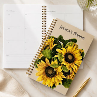Zonnebloem Planner 5,5" x 8,5" - Persoonlijk