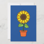 Zonnebloem Plant in een Pot Feestdagenkaart (Voorkant)