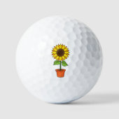 Zonnebloem Plant in een Pot Golfballen (Voorkant)