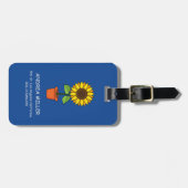 Zonnebloem Plant in een Pot Personaliseren Bagagelabel (Voorkant horizontaal)