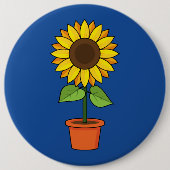 Zonnebloem Plant in een Pot Ronde Button 6,0 Cm (Voorkant)