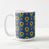 Zonnebloem Plant in een potpatroon Koffiemok (Links)