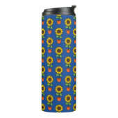 Zonnebloem Plant in een potpatroon Thermosbeker (Gedraaid links)