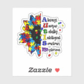 Zonnebloem Plant Lover, ABA Therapeut, ADHD Sticker (Vel)