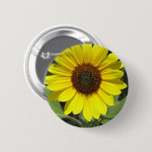 Zonnebloem Plant Ronde Button (Voorkant /achterkant)