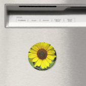 Zonnebloem Plant ronde magneet (Insitu (Vaatwasser))