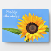 Zonnebloem plaque verjaardagscadeau fotoplaat (voorkant)