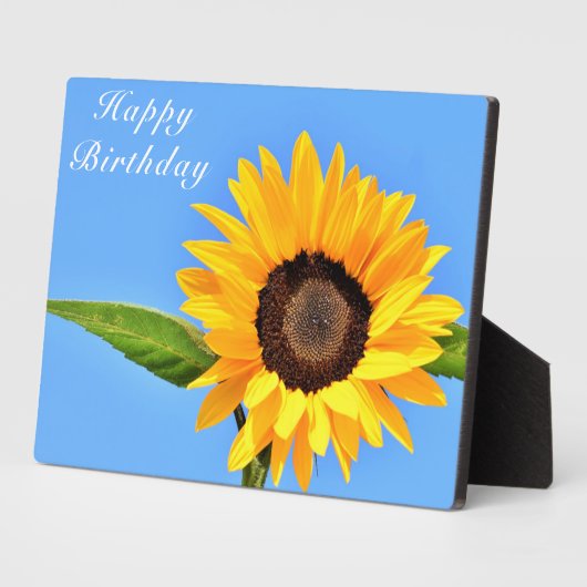 Zonnebloem plaque verjaardagscadeau fotoplaat (Zijkant)