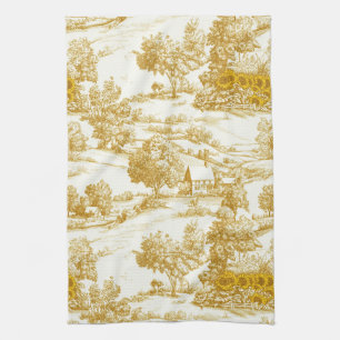 Zonnebloem Platteland Vintage Geel Toile (6) Theedoek