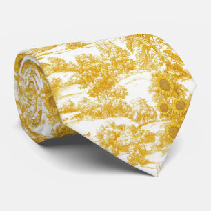 Zonnebloem Platteland Vintage Geel Toile (7) Stropdas