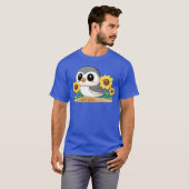 Zonnebloem plevier vogel meisje t-shirt (Voorkant volledig)