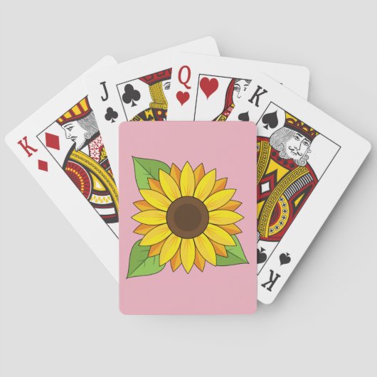 Zonnebloem Pokerkaarten (Achterkant)