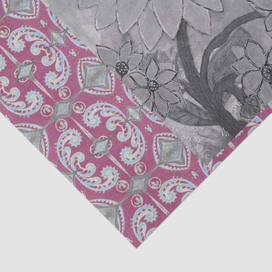 Zonnebloem Polkadot Centrum Tissuepapier (Detail)