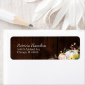 Zonnebloem Pompoen Fall Wedding Etiket (Insitu)