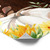 Zonnebloem Pompoen Fall Wedding Welkom Poster (Hoek)