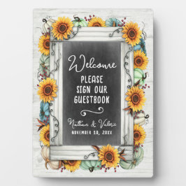 Zonnebloem Pompoen Herfst Boerderij Bruiloft Gaste Fotoplaat