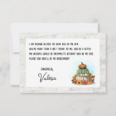 Zonnebloem Pompoen Herfst Bruids Party Voorstel Ka Kaart (Achterkant)