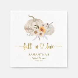 Zonnebloem Pompoen Herfst in Liefde Vrijgezellenfe Servet