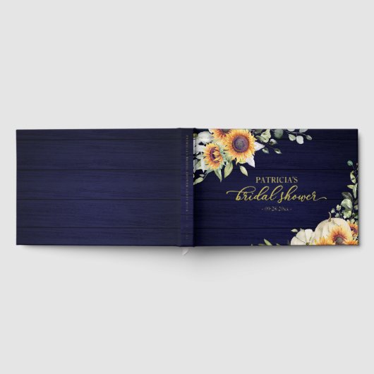 Zonnebloem pompoen Herfst Vrijgezellenfeest Gastenboek (Volledig)