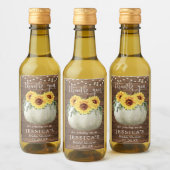Zonnebloem Pompoen Mini Wine Etiket (Flessen)
