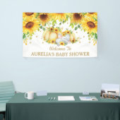 Zonnebloem Pompoen Olifant Douche Welkom Achtergro Spandoek (Beurs)