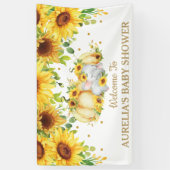 Zonnebloem Pompoen Olifant Douche Welkom Achtergro Spandoek (Verticaal)