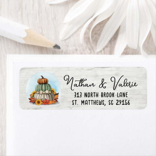 Zonnebloem pompoen rustieke Herfst Boerderij retou Etiket (Insitu)