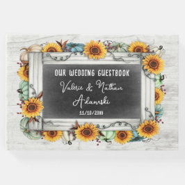 Zonnebloem Pompoen Rustieke Krijtbord Boerderij Br Gastenboek