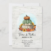 Zonnebloem Pompoen Rustieke Land Herfst Boerderij  Kaart (Achterkant)