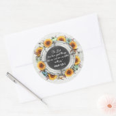 Zonnebloem Pompoen Rustieke Thanksgiving Bijbelver Ronde Sticker (Envelop)