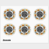 Zonnebloem Pompoen Rustieke Thanksgiving Bijbelver Ronde Sticker (Vel)