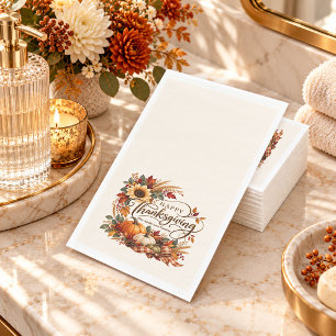 Zonnebloem Pompoen Thanksgiving Servet