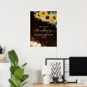 Zonnebloem Pompoen Trouw Welkom Poster (Thuiskantoor)
