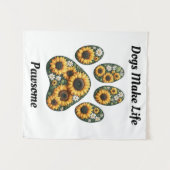Zonnebloem Pootafdruk Wandkleed (Voorkant (horizontaal))