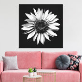 'Zonnebloem Portret' Ingepakt Canvas Print (Insitu (Woonkamer))