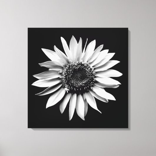 'Zonnebloem Portret' Ingepakt Canvas Print (Voorkant)