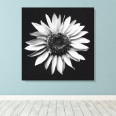 'Zonnebloem Portret' Ingepakt Canvas Print (Insitu (Houten vloer))