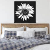 'Zonnebloem Portret' Ingepakt Canvas Print (Insitu (Slaapkamer))