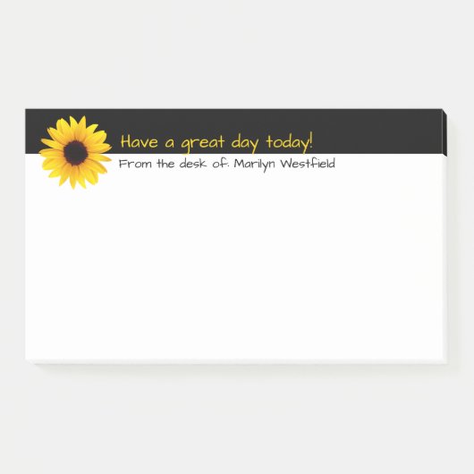 Zonnebloem Positief Bericht Post-it® Notes (Voorkant)