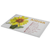 Zonnebloem Positieve Aanmoediging Snijplank (Hoek)